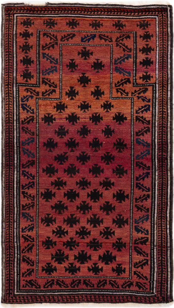 Persisk tæppe Beluch Gamle 148x83 148x83, Persisk tæppe Knyttet i hånden