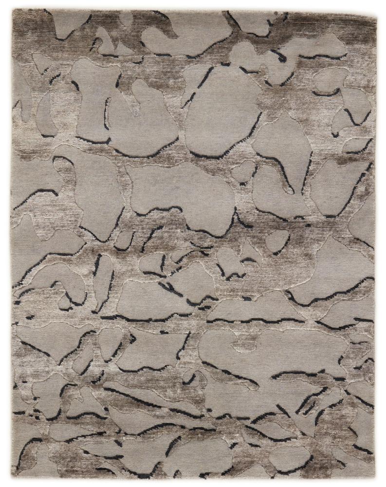 Indo rug Mila Feel 4'8"x3'7" 4'8"x3'7", Persian Rug Knotted by hand