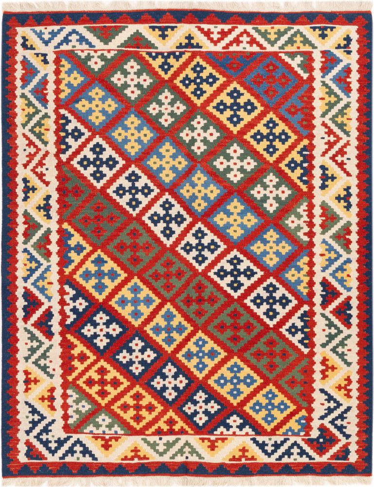 Tapis persan Kilim Fars Ghashghai 199x157 199x157, Tapis persan Tissé à la main