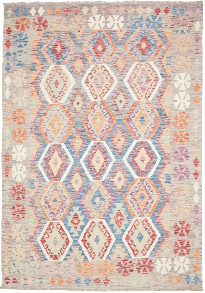 Tapis afghan Kilim Afghan 259x179 259x179, Tapis persan Tissé à la main