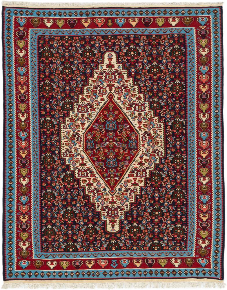 Tapete persa Kilim Fars Senneh 155x131 155x131, Tapete persa Atado à mão