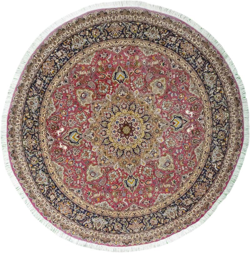 Tapete persa Tabriz 50Raj 291x289 291x289, Tapete persa Atado à mão