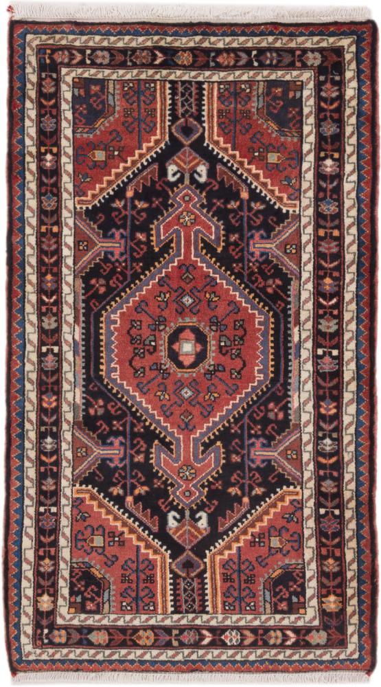 Tapis persan Tuyserkan 129x76 129x76, Tapis persan Noué à la main