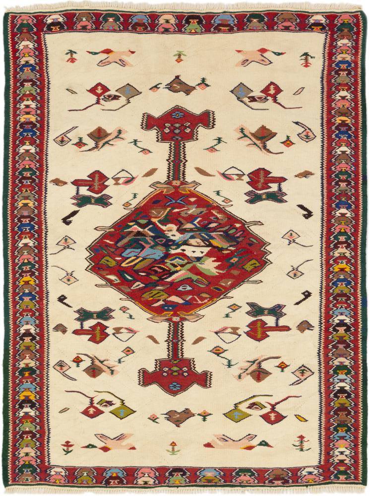 Perzsa szőnyeg Kilim Fars Senneh 151x111 151x111, Perzsa szőnyeg Kézzel csomózva