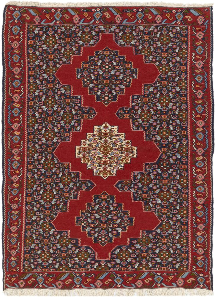 Tapete persa Kilim Fars Senneh 164x128 164x128, Tapete persa Atado à mão