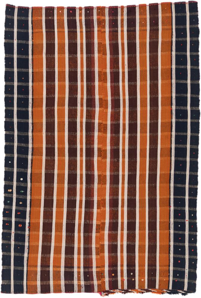 Tapis persan Kilim Fars 197x133 197x133, Tapis persan Tissé à la main