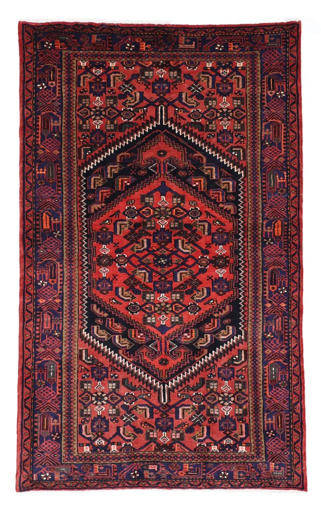 Covor persan Hamadan 221x138 221x138, Covor persan Înnodat manual