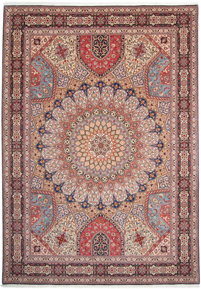 Tapete persa Tabriz 50Raj 359x253 359x253, Tapete persa Atado à mão