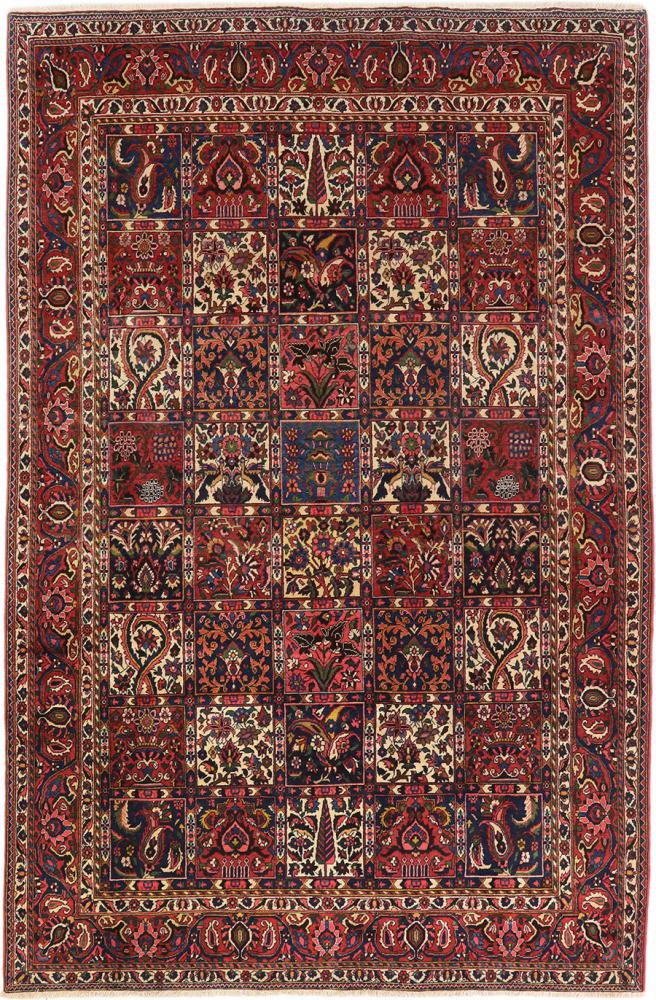 Persian Rug Bakhtiari Antique 10'8"x7'1" 10'8"x7'1", Persian Rug Knotted by hand