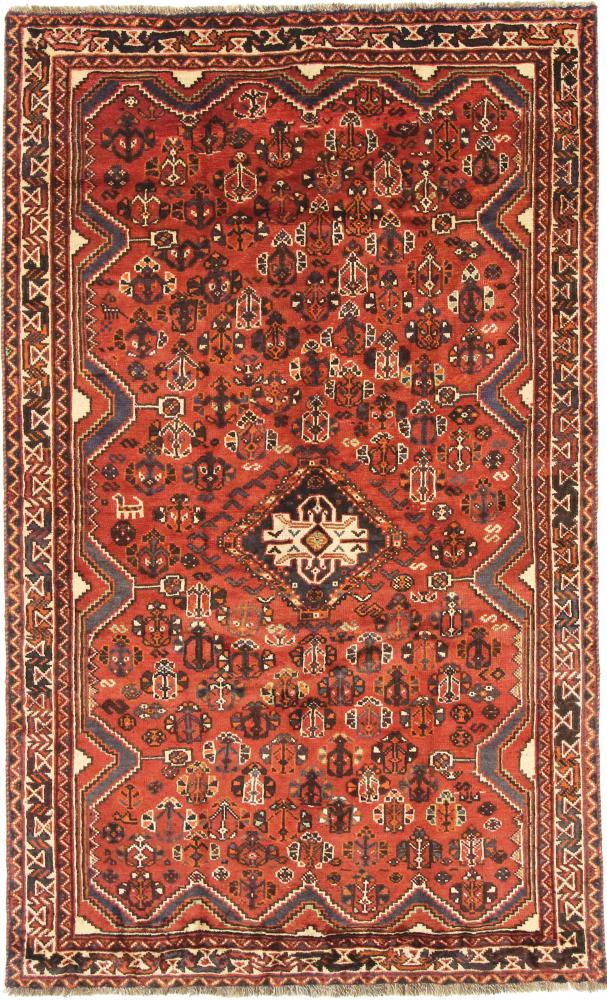 Persisk tæppe Shiraz 250x148 250x148, Persisk tæppe Knyttet i hånden