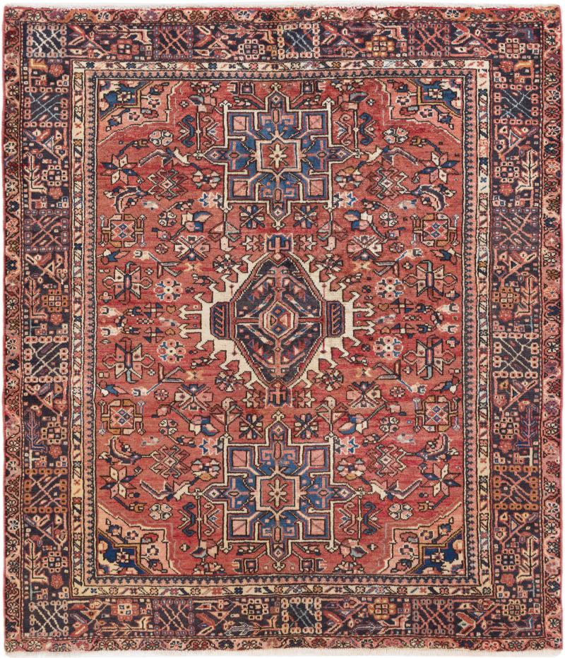 Περσικό χαλί Gharadje παλαιός 183x158 183x158, Περσικό χαλί Οι κόμποι έγιναν με το χέρι