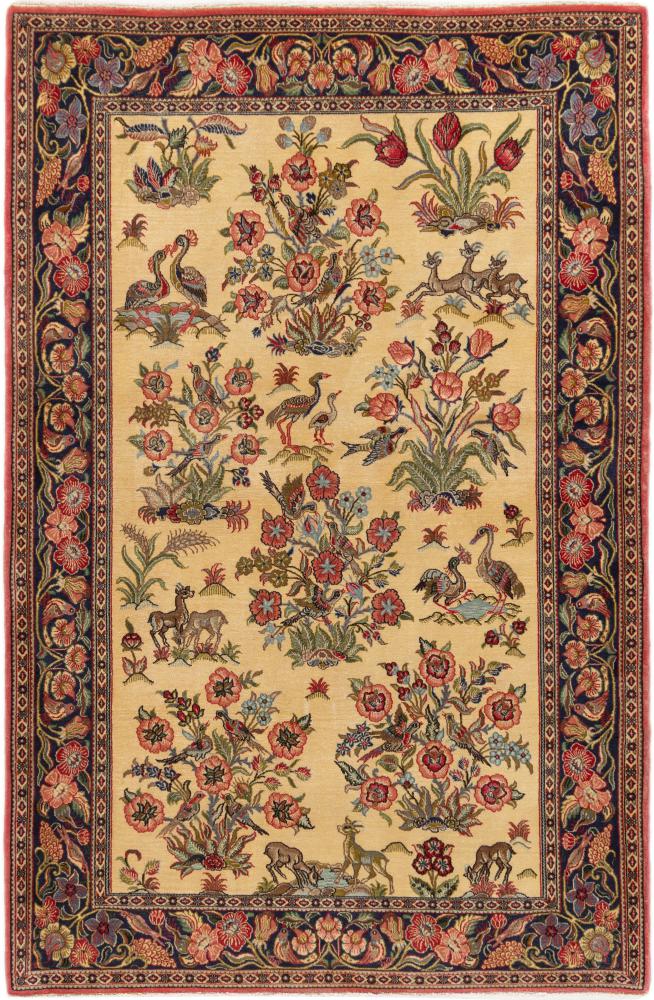 Perserteppich Ghom Kork 203x131 203x131, Perserteppich Handgeknüpft