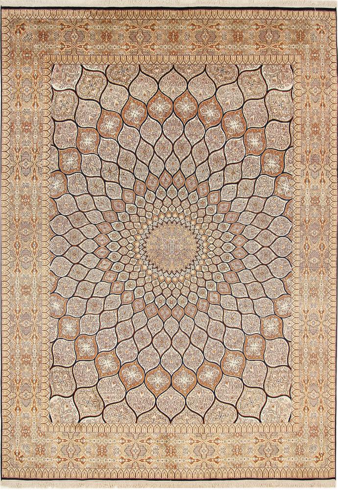 Tappeto indiano Cachemire di Seta 338x241 338x241, Tappeto persiano Annodato a mano