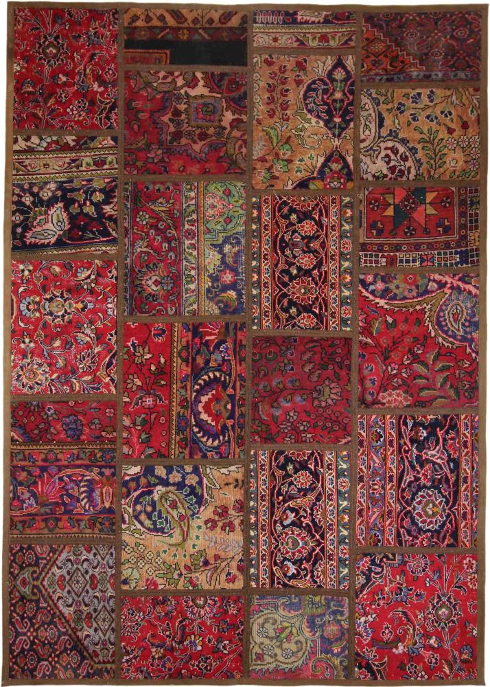 Persian Rug Patchwork 236x169 236x169, Persian Rug Knotted by hand