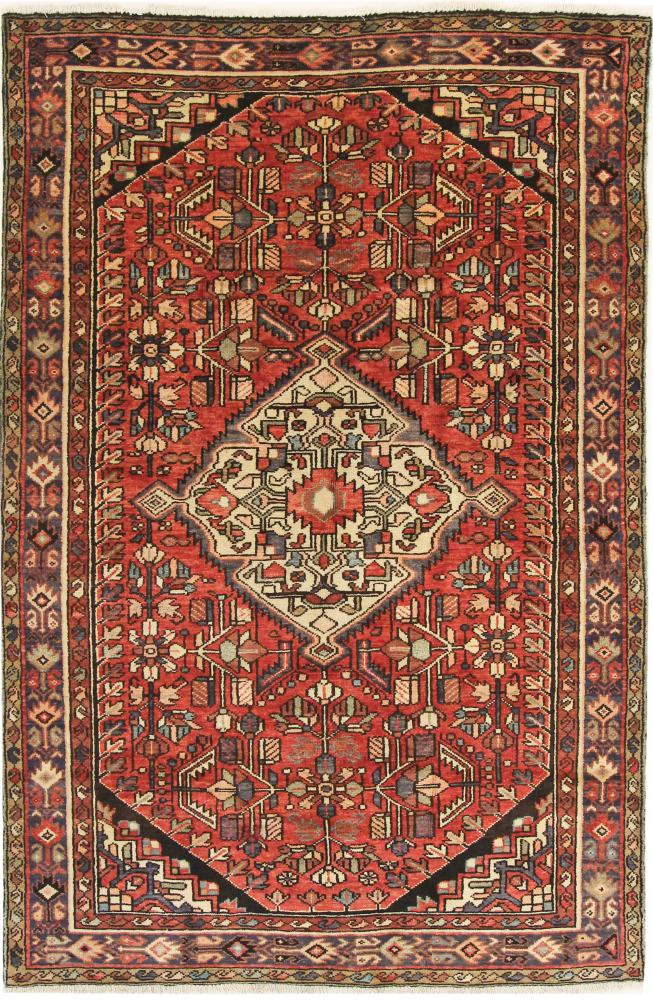 Persisk tæppe Hamadan 221x145 221x145, Persisk tæppe Knyttet i hånden