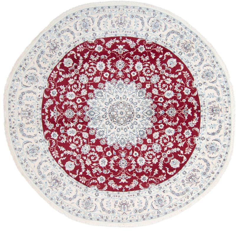 Persian Rug Nain 9La 9'9"x9'9" 9'9"x9'9", Persian Rug Knotted by hand