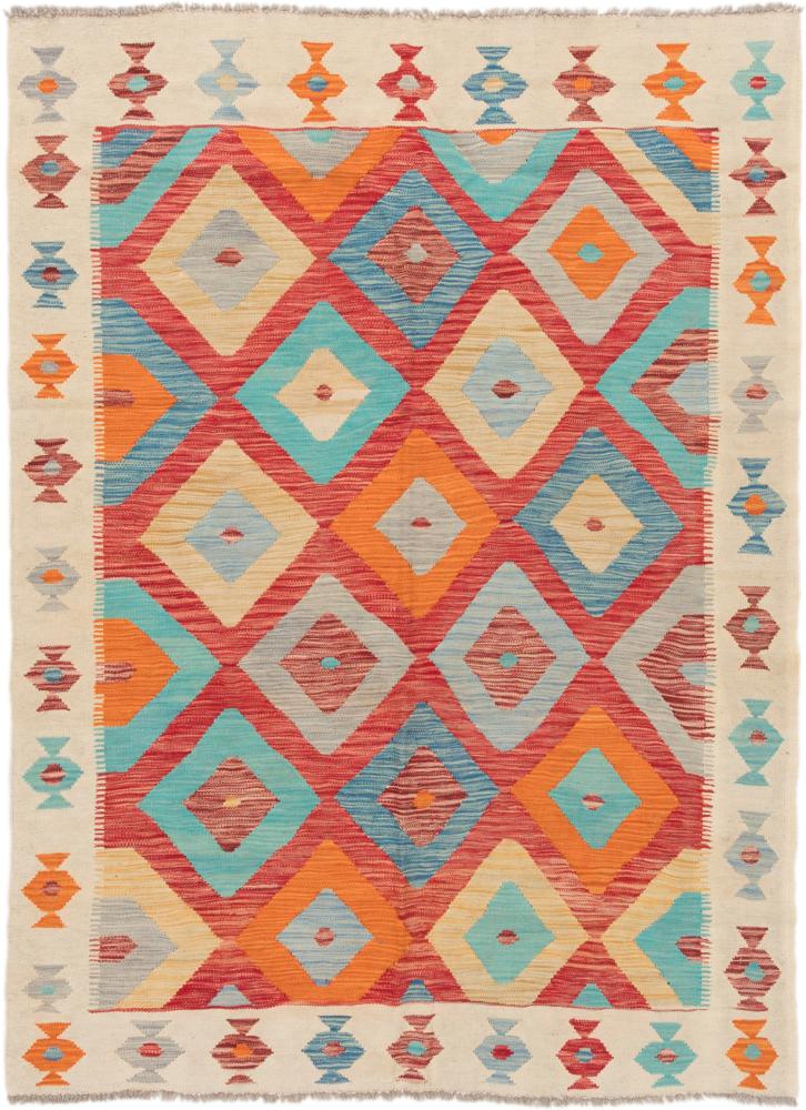 Tapete afegão Kilim Afegão 200x148 200x148, Tapete persa Tecido à mão