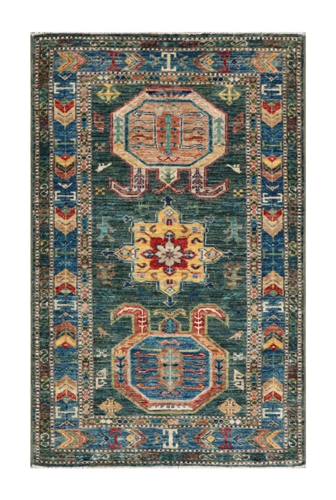 Covor afgan Kazak Ghazni 128x82 128x82, Covor persan Lucrate de mână