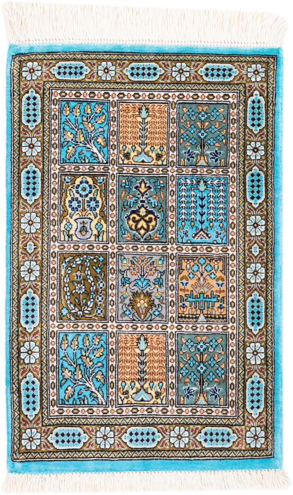 Persian Rug Qum Silk Signed 40x30 40x30, Persian Rug Knotted by hand