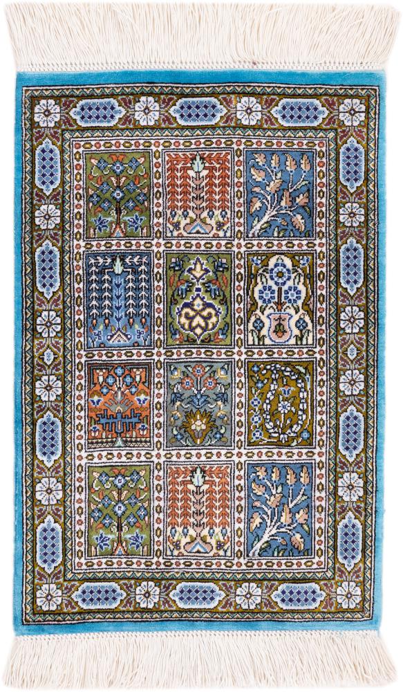 Tappeto persiano Qum di Seta Firmato 40x30 40x30, Tappeto persiano Annodato a mano