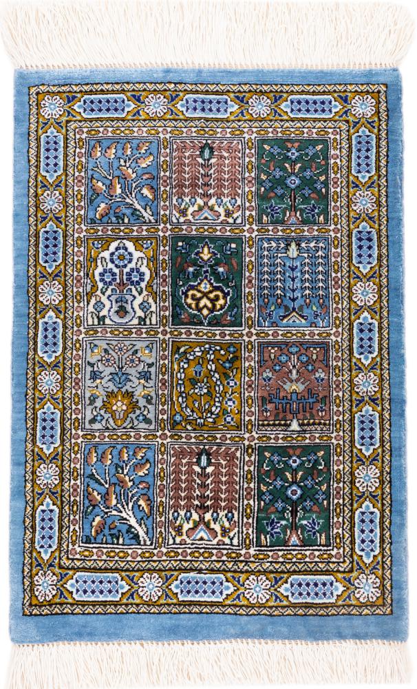 Tapis persan Ghom Soie Signé 40x30 40x30, Tapis persan Noué à la main