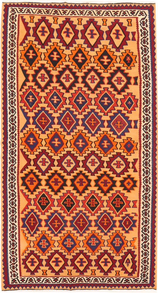 Tapete persa Kilim Fars Azerbaijan Antigo 289x157 289x157, Tapete persa Tecido à mão