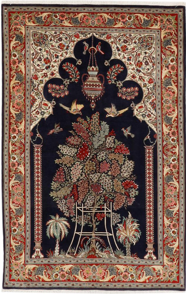 Tapis persan Ghom 217x141 217x141, Tapis persan Noué à la main