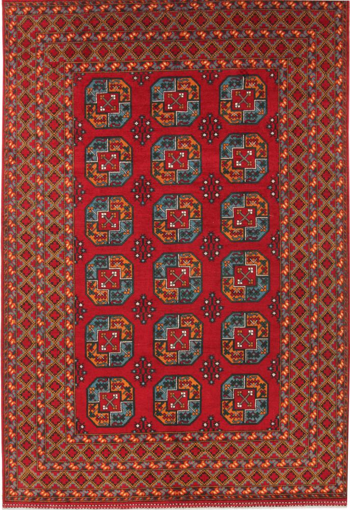 Tapis afghan Afghan Akhche 372x253 372x253, Tapis persan Noué à la main