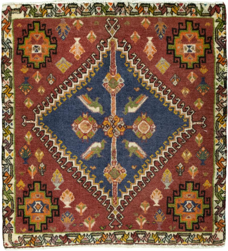 Persian Rug Shiraz 65x63 65x63, Persian Rug Knotted by hand