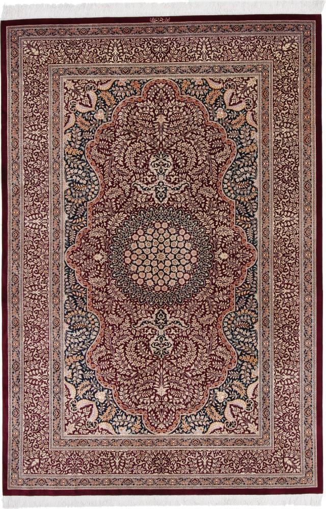 Tapis persan Ghom Soie 240x161 240x161, Tapis persan Noué à la main
