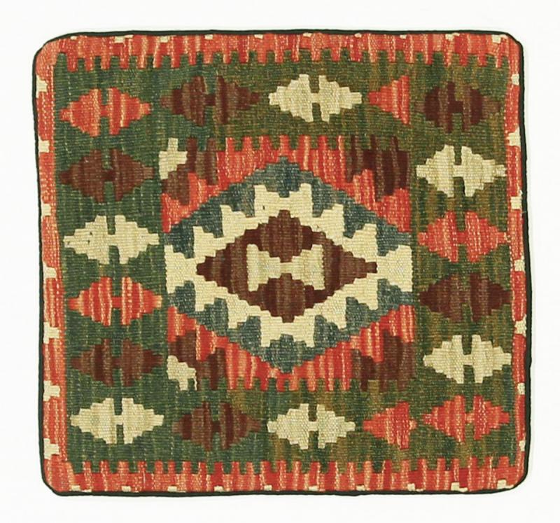Tapis afghan Kilim Kissen 45x43 45x43, Tapis persan Noué à la main