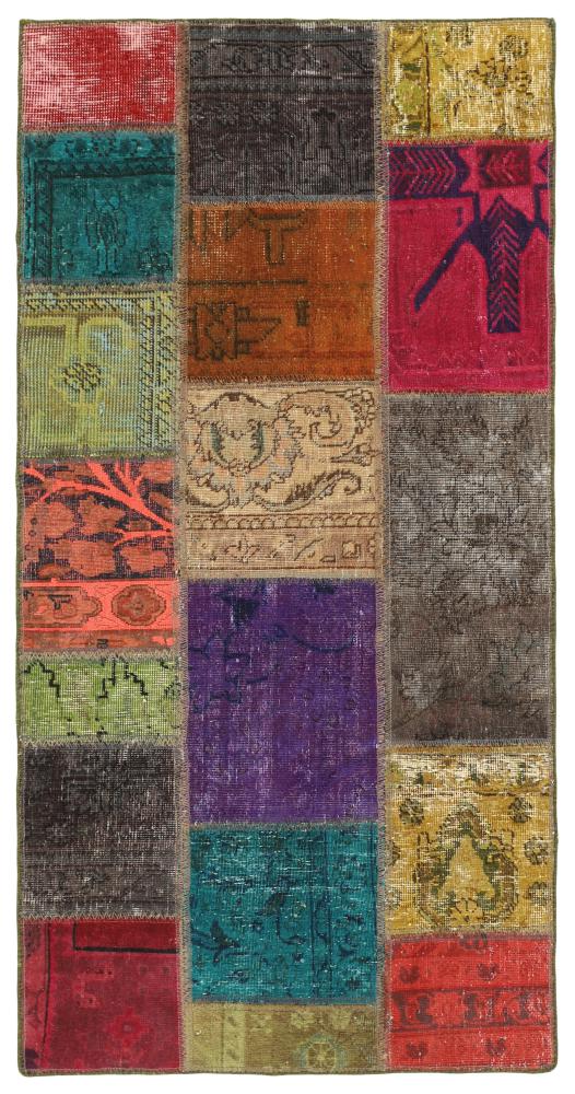 Persian Rug Patchwork 152x74 152x74, Persian Rug Knotted by hand