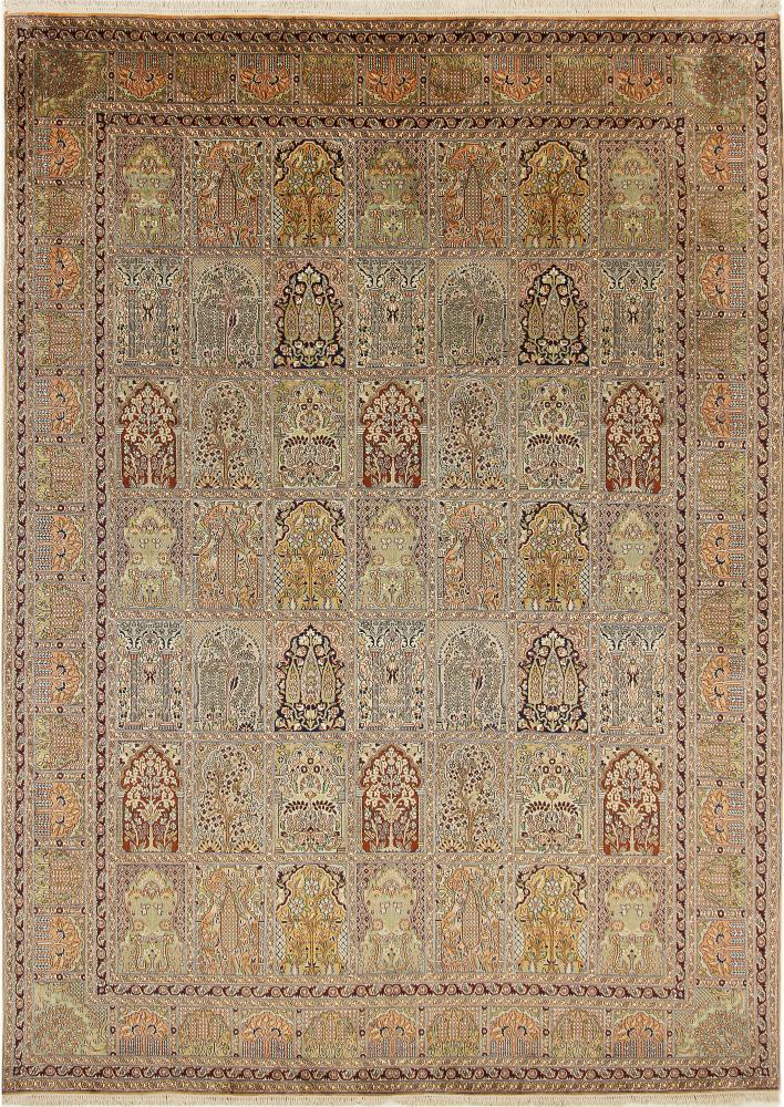 Tapis indien Cachemire Soie 333x243 333x243, Tapis persan Noué à la main