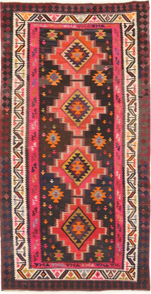 Tapete persa Kilim Fars Azerbaijan Antigo 280x148 280x148, Tapete persa Tecido à mão