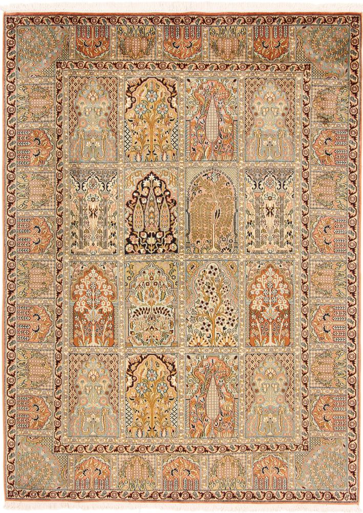 Tapete indiano Kashmir Seda 214x155 214x155, Tapete persa Atado à mão