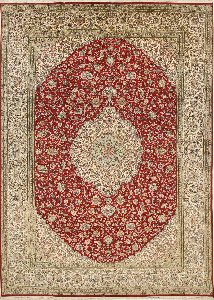 Tapis indien Cachemire Soie 340x245 340x245, Tapis persan Noué à la main
