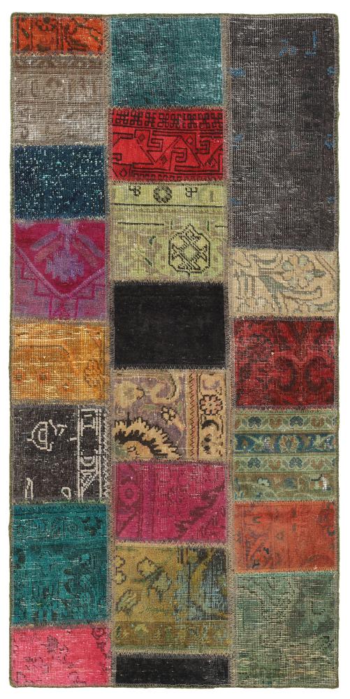 Persian Rug Patchwork 155x75 155x75, Persian Rug Knotted by hand