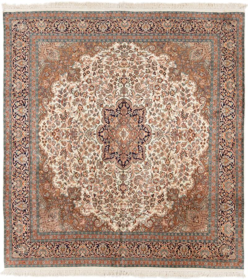 Indo rug Kashmir Silk 225x213 225x213, Persian Rug Knotted by hand