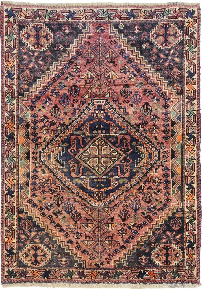 Tapete persa Ghashghai 148x108 148x108, Tapete persa Atado à mão