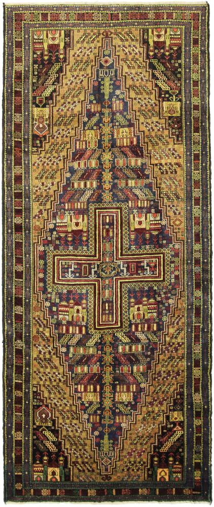 Tappeto persiano Beluch Antico 301x128 301x128, Tappeto persiano Annodato a mano
