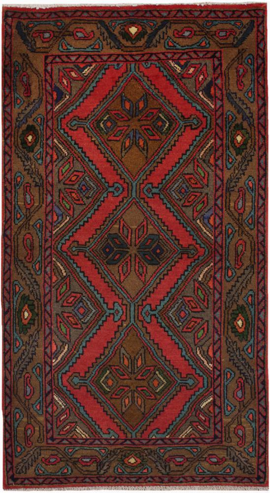 Persisk tæppe Hamadan 133x76 133x76, Persisk tæppe Knyttet i hånden