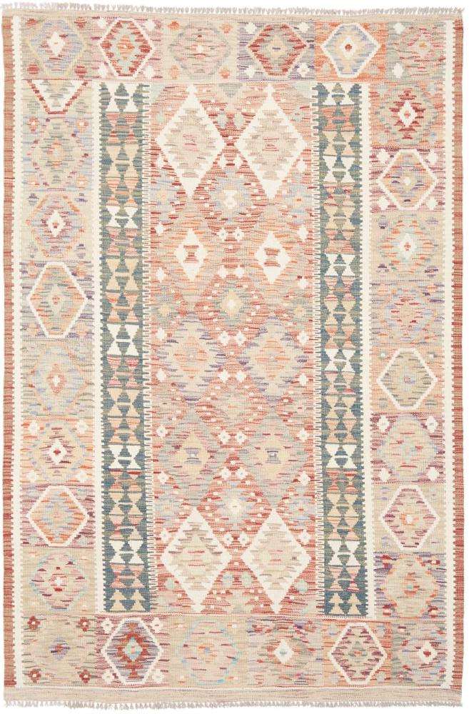 Αφγανικό χαλί Κιλίμ Afghan 205x137 205x137, Περσικό χαλί Οι κόμποι έγιναν με το χέρι