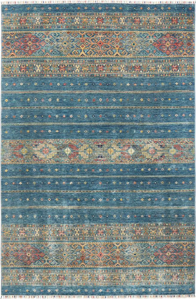 Pakistani rug Design Arijana 9'10"x6'7" 9'10"x6'7", Persian Rug Knotted by hand