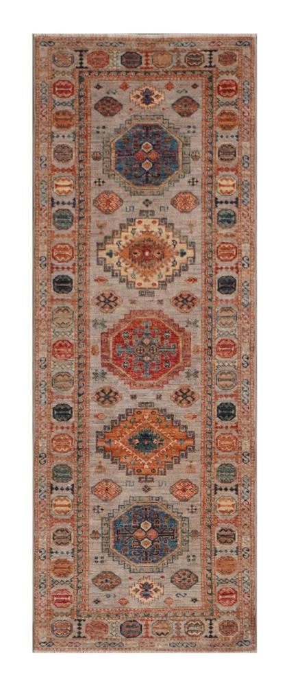 Afghan rug Kazak Ghazni 204x76 204x76, Persian Rug Knotted by hand