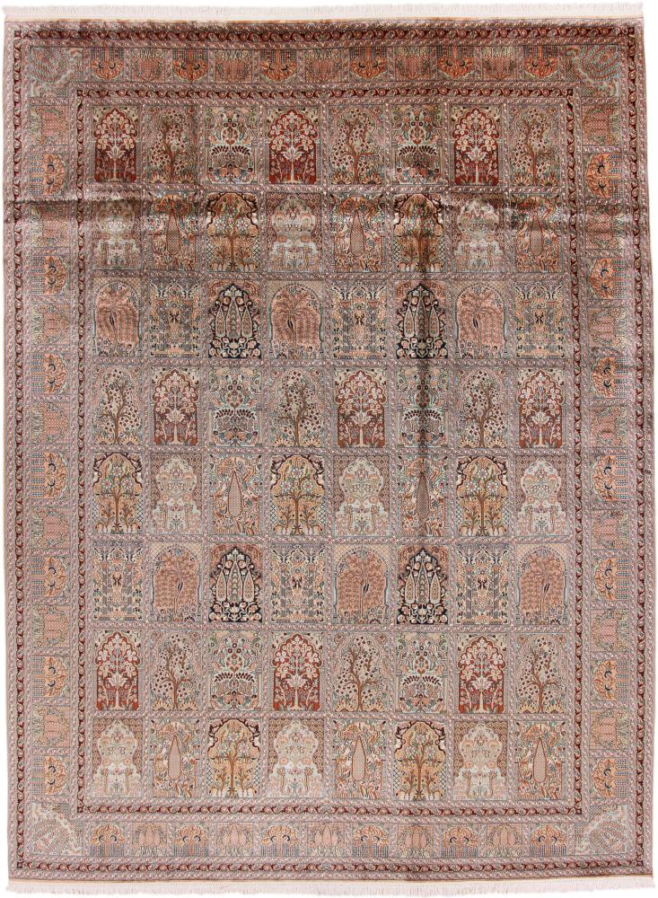 Indiaas tapijt Kasjmier Zijde 366x275 366x275, Perzisch tapijt Handgeknoopte
