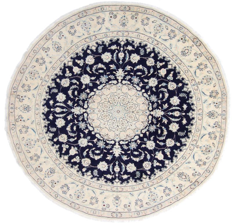 Persian Rug Nain 9La 9'8"x9'8" 9'8"x9'8", Persian Rug Knotted by hand