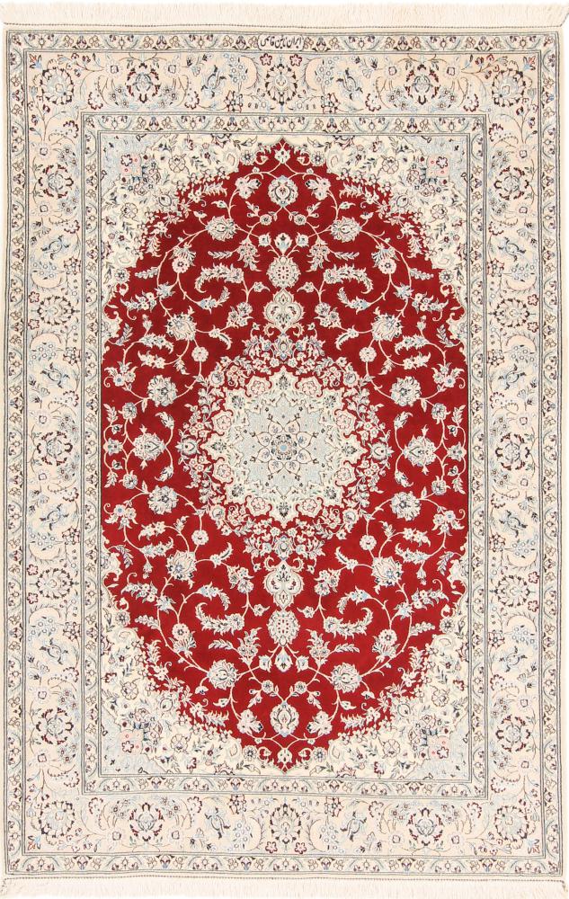 Tapis persan Naïn 6La 199x134 199x134, Tapis persan Noué à la main
