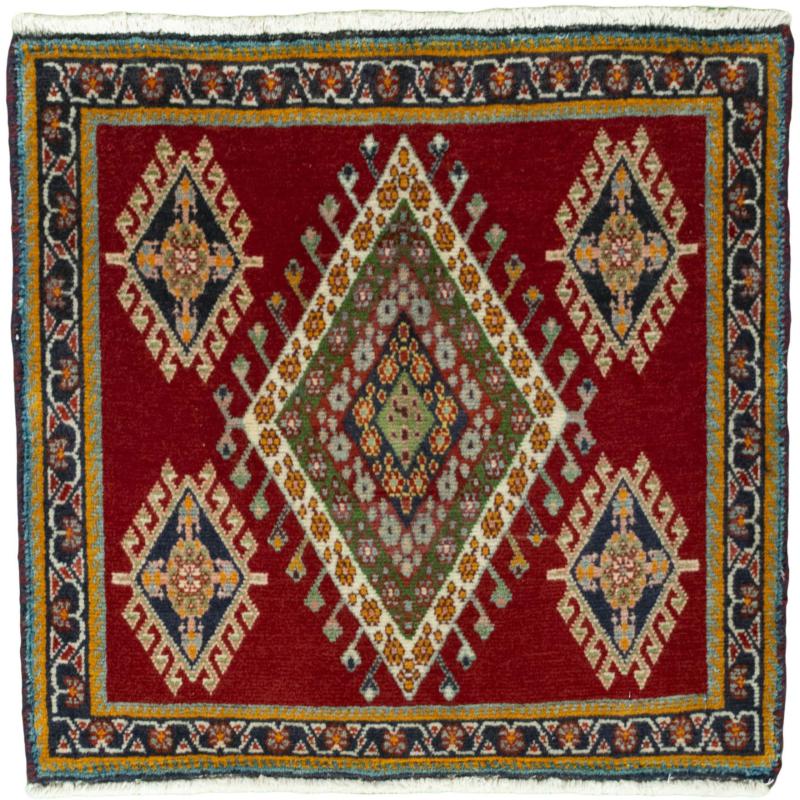 Tapete persa Shiraz 58x59 58x59, Tapete persa Atado à mão