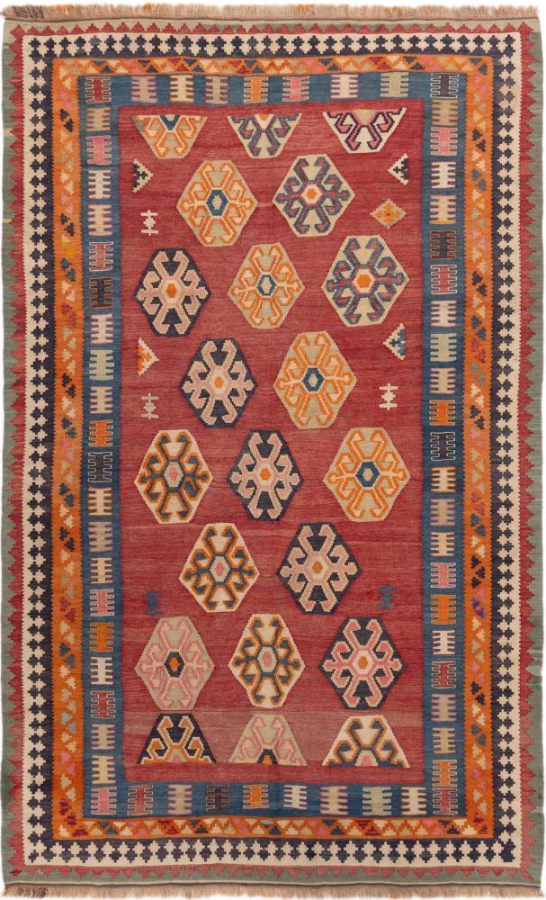 Covor persan Chilim Fars Vechi 257x158 257x158, Covor persan Lucrate de mână