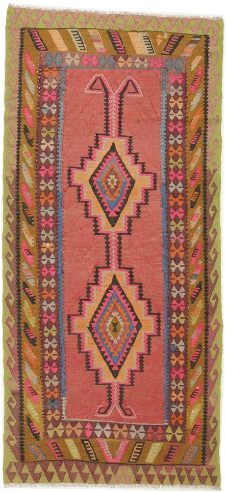 Tapete persa Kilim Fars Azerbaijan Antigo 279x127 279x127, Tapete persa Tecido à mão